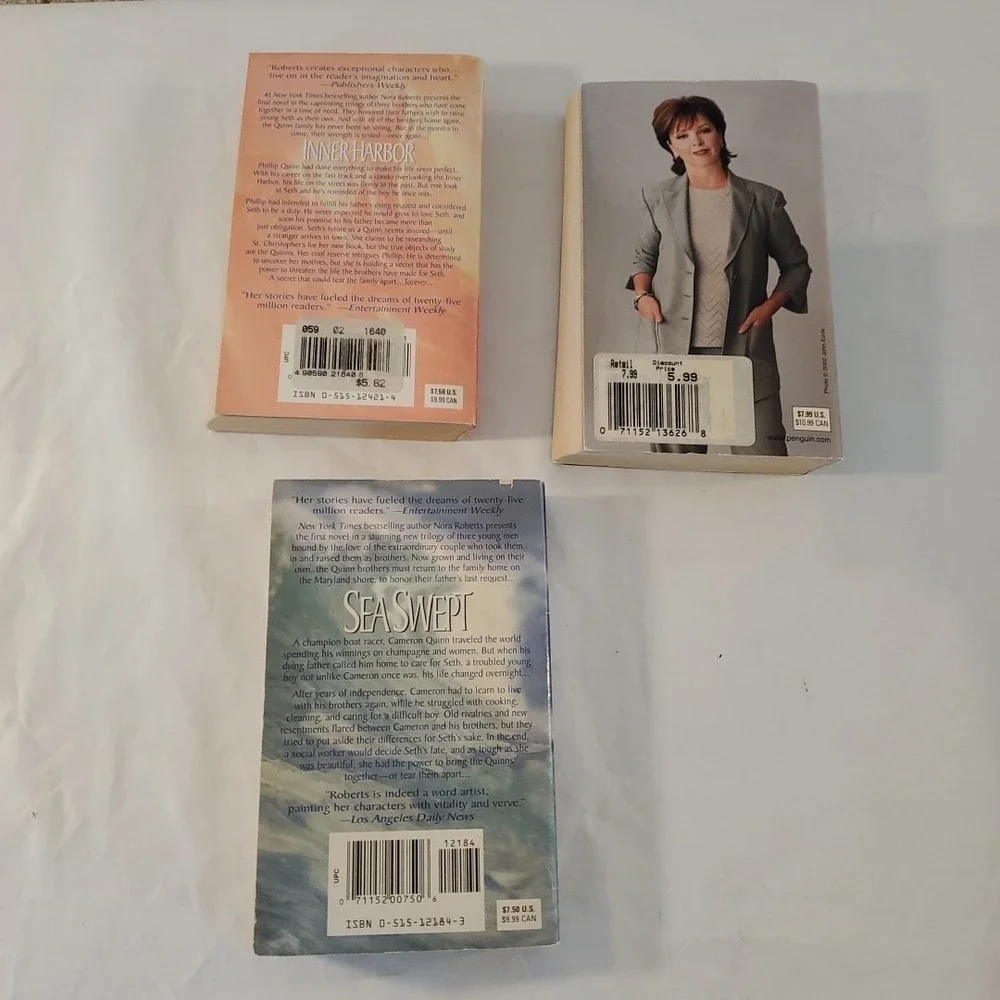 Nora Roberts PB Chesapeake‎ Bay Saga3 Romance Novels Books Inner Harbor Blue Sea